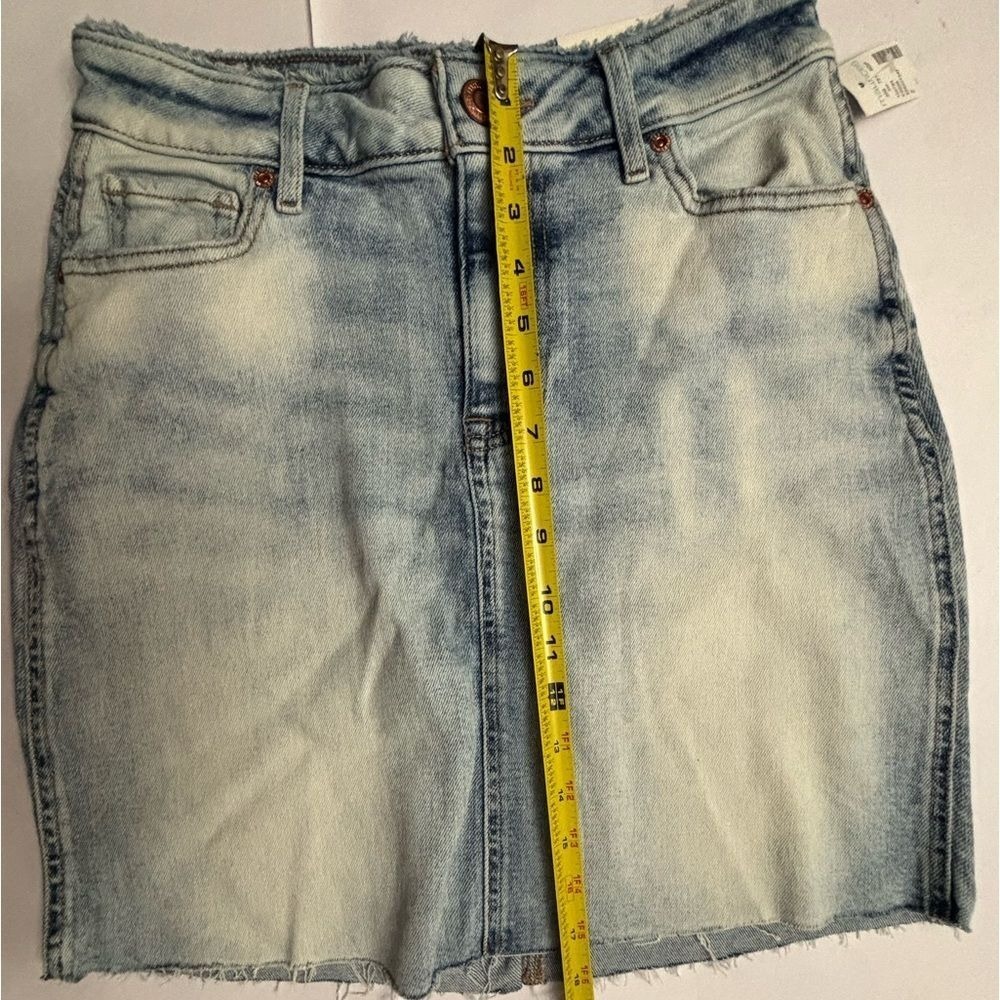 BNWT blue Jean white washed Maurice's mini skirt size 2 Rodeo Western Cowgirl